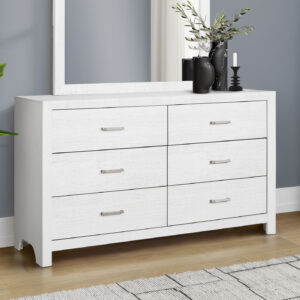 White oak 6 drawer dresser finish bedroom set