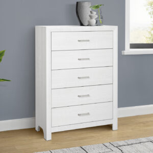 White oak 5 drawer chest finish bedroom set
