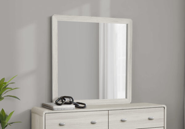 Grey oak wall mirror finish bedroom set
