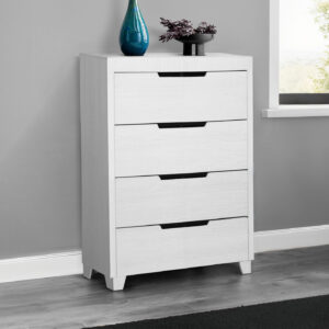 White 4 drawer chest finish bedroom set