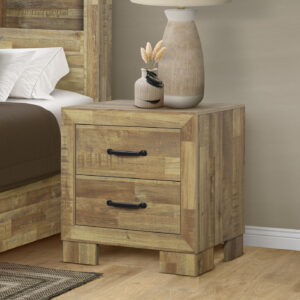 Medium oak 2 drawer nightstand finish bedroom set