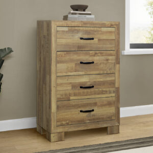 Medium oak 4 drawer chest finish bedroom set