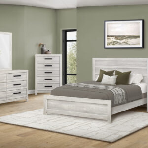 Grey queen bed reclaimed bedroom set