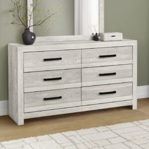 Grey 6 drawer dresser reclaimed bedroom set
