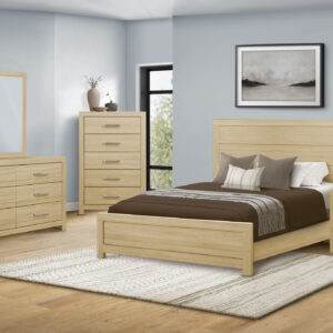 Natural queen bed finish bedroom set