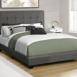 Bed, Full Size, Bedroom, Upholstered, Frame Only, Transitional