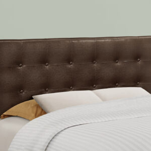 Bed, Headboard Only, Full Size, Bedroom, Upholstered, Brown Leather Look, Transitional