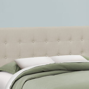 Bed, Headboard Only, Queen Size, Bedroom, Upholstered, Beige Linen Look, Transitional