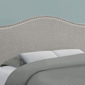 Bed, Headboard Only, Full Size, Bedroom, Upholstered, Grey Linen Look, Transitional