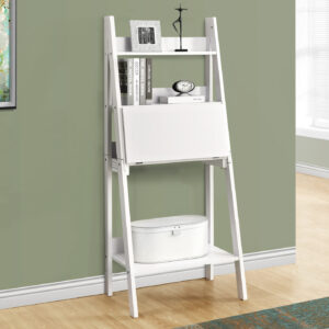 White ladder style computer desk