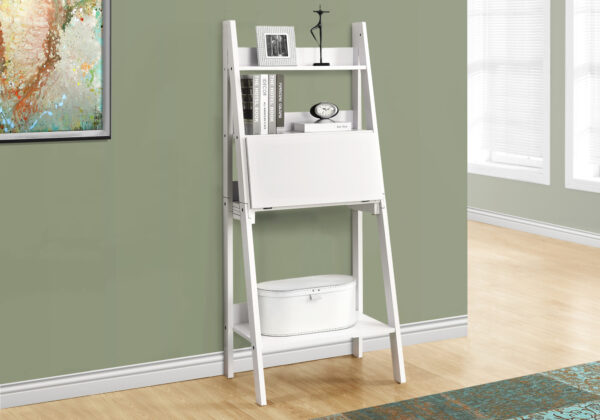 White ladder style computer desk