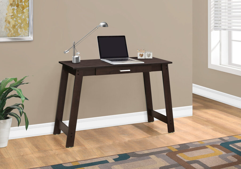 Computer Desk, Home Office, Laptop, Storage Drawers, Work, Brown Laminate, Contemporary, Modern