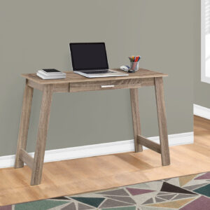 Computer Desk, Home Office, Laptop, Storage Drawers, Work, Brown Laminate, Contemporary, Modern