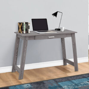 Computer Desk, Home Office, Laptop, Storage Drawers, Work, Grey Laminate, Contemporary, Modern