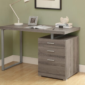 Dark taupe left or right computer desk