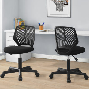 Office Chair, Adjustable Height, Swivel, Ergonomic, Computer Desk, Work, Juvenile, Black Mesh, Black Metal, Contemporary, Modern