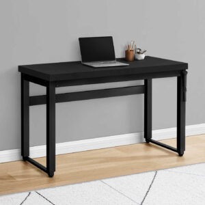 Computer Desk, Home Office, Standing, Adjustable, 48"L, Work, Laptop, Black Laminate, Black Metal, Contemporary, Modern