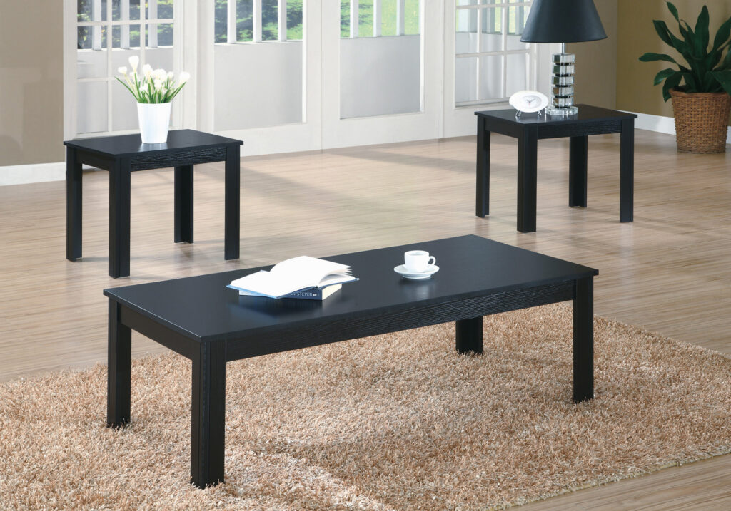 Black 3-piece table set
