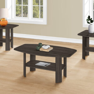 Table Set, 3pcs Set, Coffee, End, Side, Accent, Living Room, Brown Laminate, Transitional