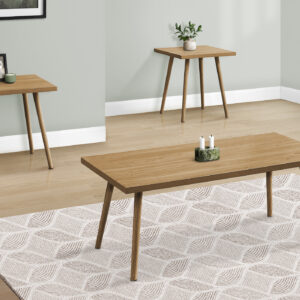 Table Set, 3pcs Set, Accent, Coffee, End, Living Room, Walnut Laminate, Contemporary, Modern