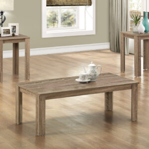 Table Set, 3pcs Set, Coffee, End, Side, Accent, Living Room, Brown Laminate, Transitional