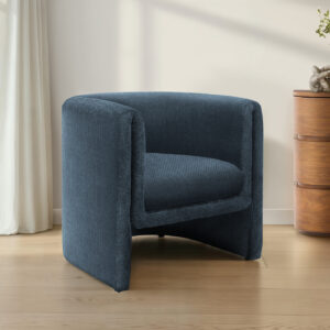 Accent Chair, 29"H, Upholstered, Living Room, Bedroom, Blue Fabric, Contemporary, Modern
