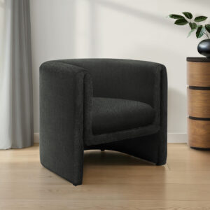 Accent Chair, 30"H, Upholstered, Living Room, Bedroom, Black Fabric, Contemporary, Modern