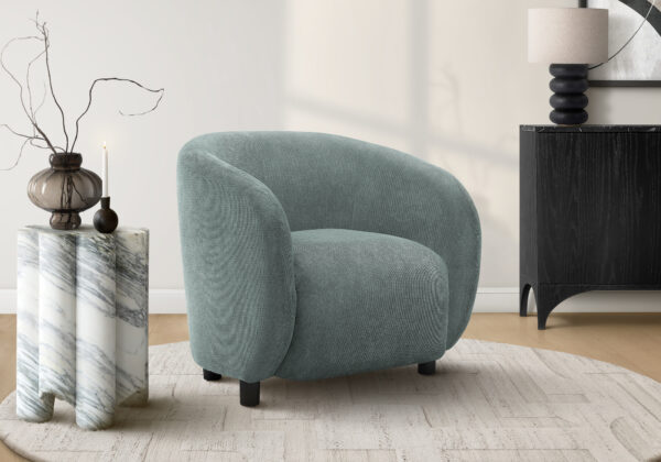 Accent Chair, 29″H, Upholstered, Living Room, Bedroom, Green Fabric, Contemporary, Modern