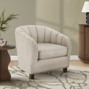 Accent Chair, 31"H, Upholstered, Living Room, Bedroom, Cream Fabric, Contemporary, Modern, Transitional
