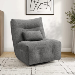 Dark grey power massage swivel glider reclining chair