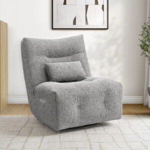 Light grey power massage swivel glider reclining chair