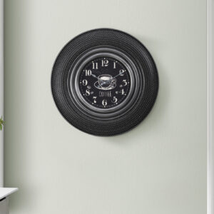 Clocks, 20" Round, Charcoal Grey, Transitional