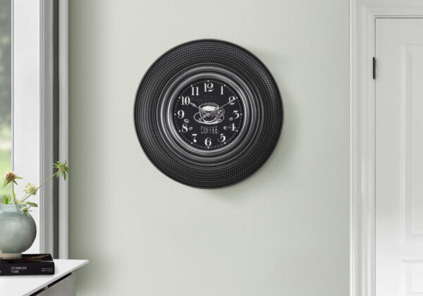 Clocks, 20″ Round, Charcoal Grey, Transitional