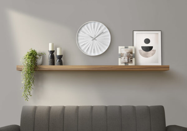 Clocks, 12″ Round, Wall Clock, White Frame, Contemporary, Modern