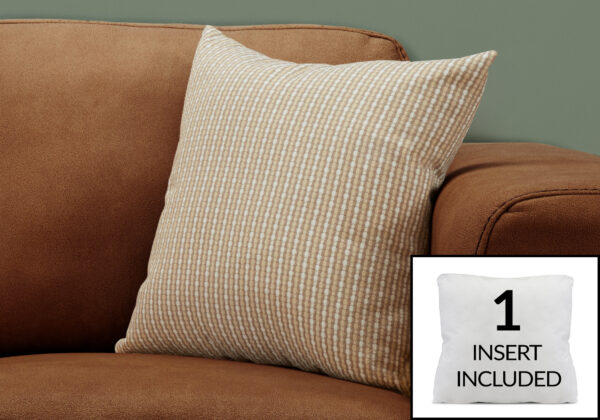 Pillows, 18 X 18 Square, Insert Included, Decorative Throw, Accent, Sofa, Couch, Bedroom, Brown Hypoallergenic Polyester, Modern