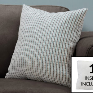 Pillows, 18 X 18 Square, Insert Included, Decorative Throw, Accent, Sofa, Couch, Bedroom, Blue And Grey Hypoallergenic Polyester, Modern