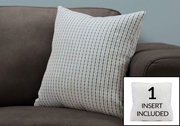 Pillows, 18 X 18 Square, Insert Included, Decorative Throw, Accent, Sofa, Couch, Bedroom, Blue And Grey Hypoallergenic Polyester, Modern