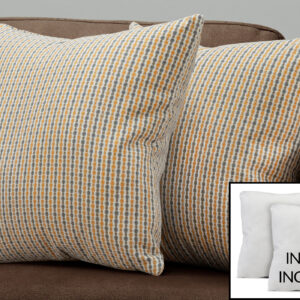 Pillows, Set Of 2, 18 X 18 Square, Insert Included, Decorative Throw, Accent, Sofa, Couch, Bedroom, Gold And Grey Hypoallergenic Polyester, Modern