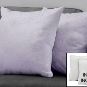 Pillows, Set Of 2, 18 X 18 Square, Insert Included, Decorative Throw, Accent, Sofa, Couch, Bedroom, Purple Hypoallergenic Polyester, Modern
