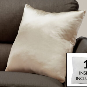 Pillows, 18 X 18 Square, Insert Included, Decorative Throw, Accent, Sofa, Couch, Bedroom, Gold Hypoallergenic Polyester, Modern