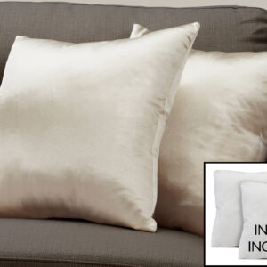 Pillows, Set Of 2, 18 X 18 Square, Insert Included, Decorative Throw, Accent, Sofa, Couch, Bedroom, Gold Hypoallergenic Polyester, Modern