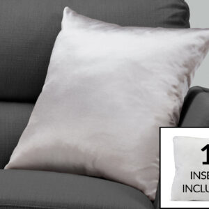 Pillows, 18 X 18 Square, Insert Included, Decorative Throw, Accent, Sofa, Couch, Bedroom, Grey Hypoallergenic Polyester, Modern