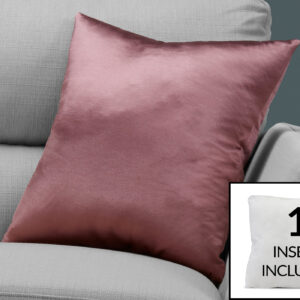 Pillows, 18 X 18 Square, Insert Included, Decorative Throw, Accent, Sofa, Couch, Bedroom, Pink Hypoallergenic Polyester, Modern