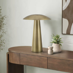 Lighting, 12"H, Led, Table Lamp, Gold Metal, Contemporary