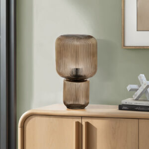 Lighting, 15"H, Table Lamp, Gold Glass, Contemporary