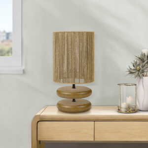 Light brown beige resin table lamp lighting