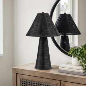 Lighting, Black Rattan, Contemporary