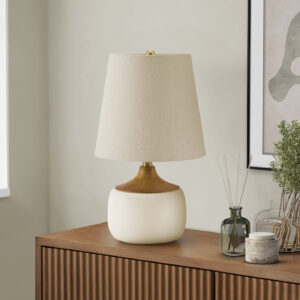 Lighting, 19"H, Table Lamp, Beige Ceramic, Beige Shade, Contemporary