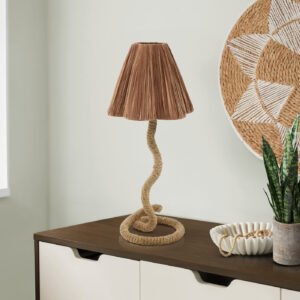 Lighting, 22"H, Table Lamp, Brown Rope, Brown Paper Shade, Classic Boho