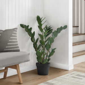 Artificial Plant, 29" Tall, Zz Tree, Indoor, Faux, Fake, Floor, Greenery, Potted, Real Touch, Decorative, Green Leaves, Black Pot